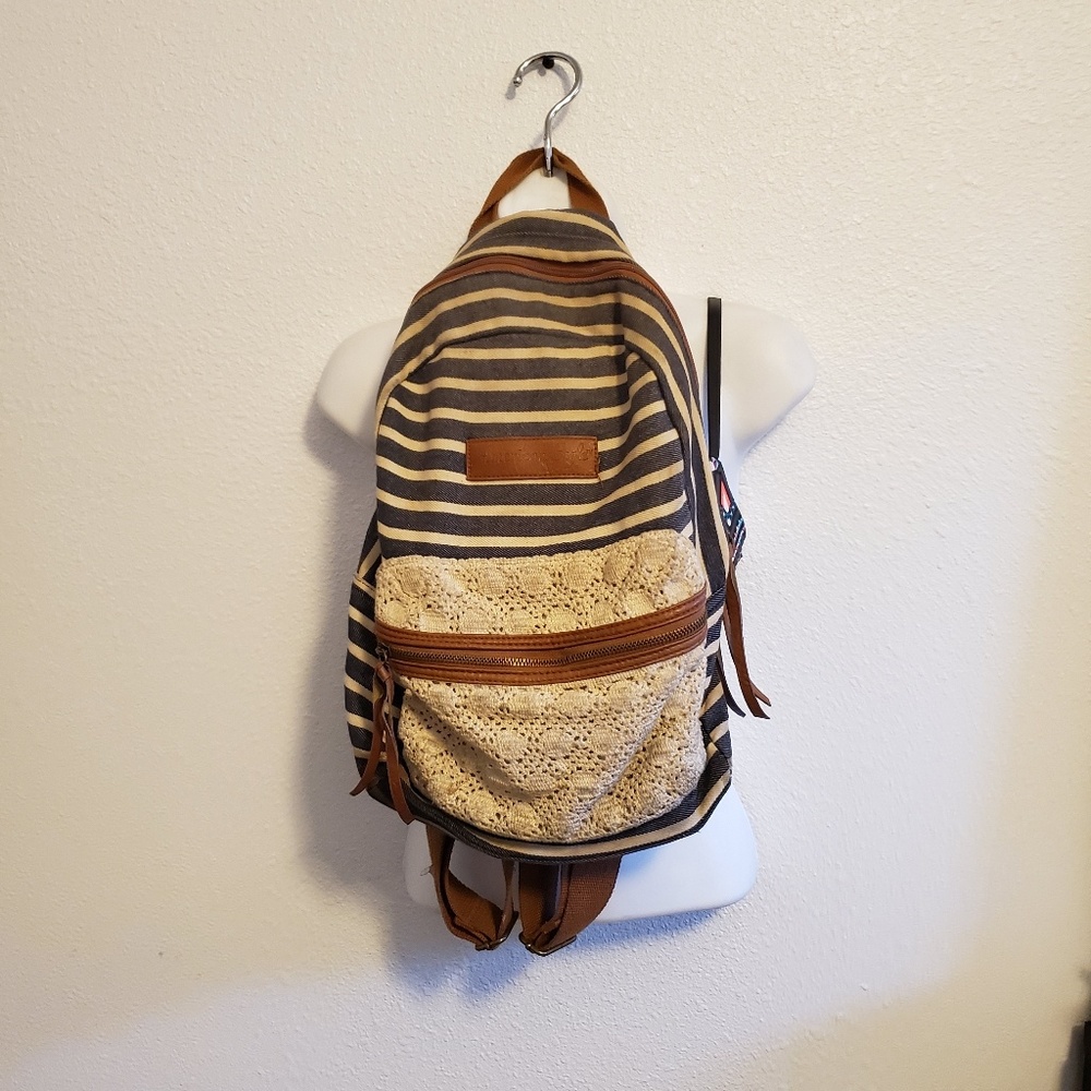 Stripped womens Backpack